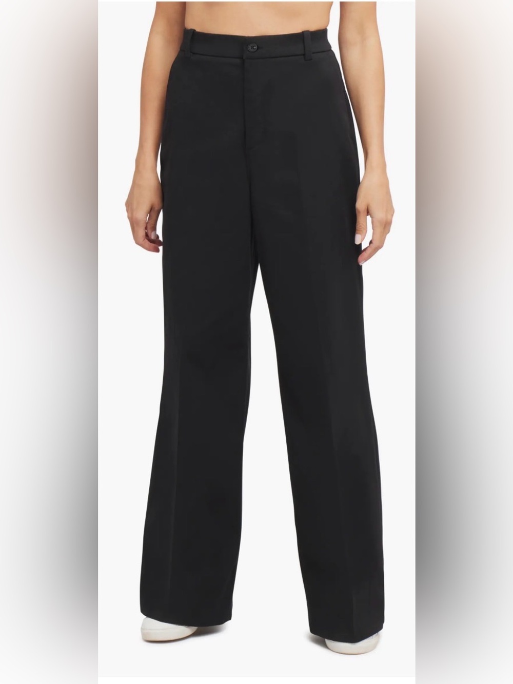 SPANXsupersmooth Stretch Twill Wide Leg Pant Black Size Medium TALL